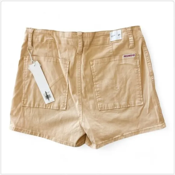Hudson Jeans Utility Shorts Washed Khaki Tan Stretch NWT NEW 26 and 27