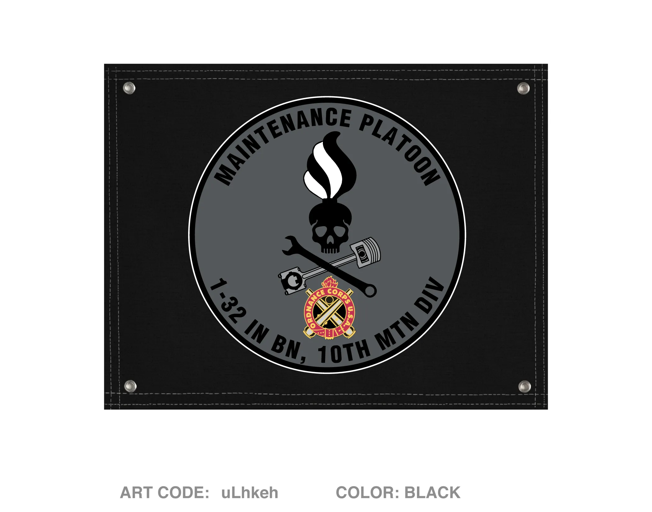 Ice FSC, 1-32 IN BN, 1 BCT, 10 MTN DIV Banner Flag - uLhkeh