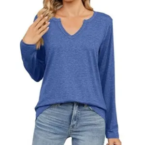 J. Jill Women's Blue Pullover Sweater Split Neck Knitted Size Medium (C-4)