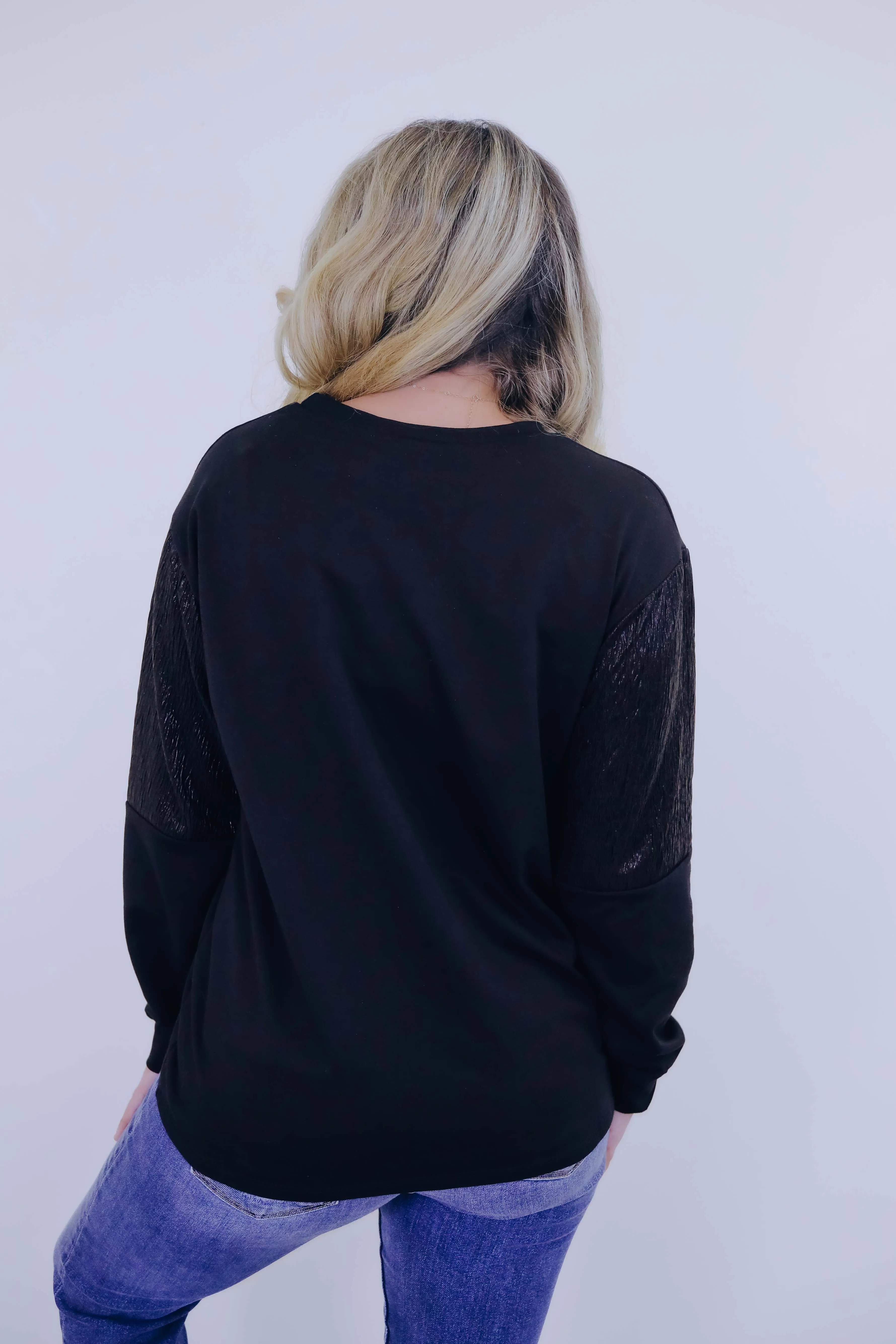 Jack -O-Lantern Glitter Graphic Top