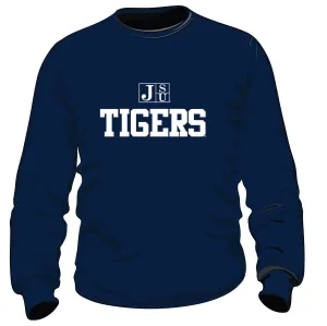 Jackson St. |  BOX Logo TIGERS (Print) Navy Unisex Sweatshirt (DK)