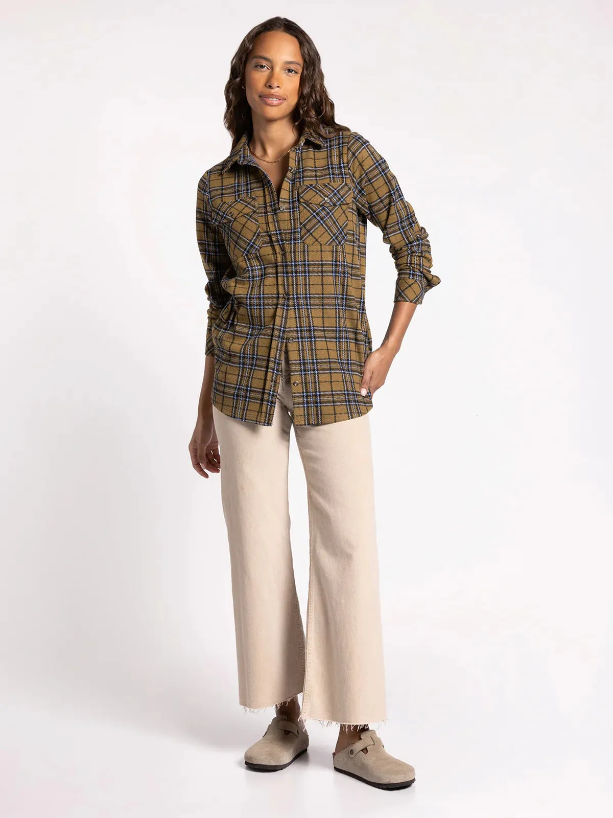 Jasper Tunic - Camel Black Plaid
