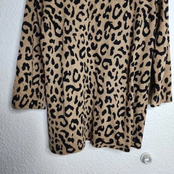 J.Crew Sophie Open-Front Sweater-Blazer in leopard Women's Size Medium #AB875
