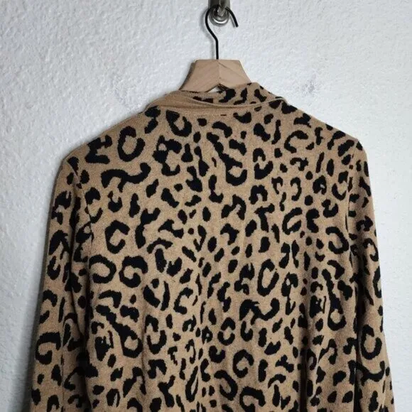J.Crew Sophie Open-Front Sweater-Blazer in leopard Women's Size Medium #AB875