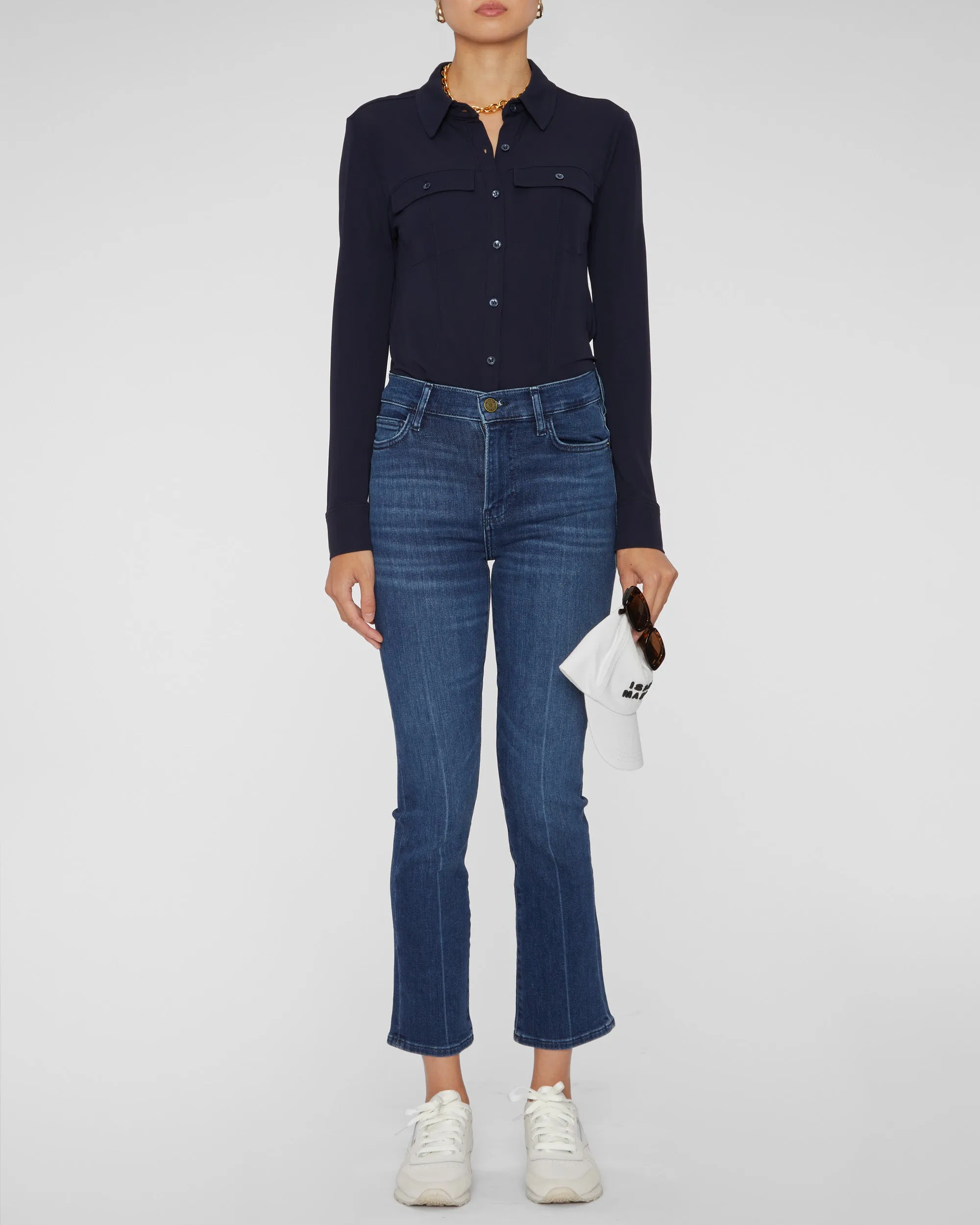 Jersey Button Up Shirt