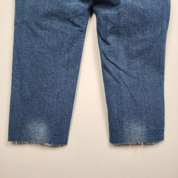 Jessica Simpson Cropped Jeans Blue Denim Slim Straight High Rise Plus Size 20W