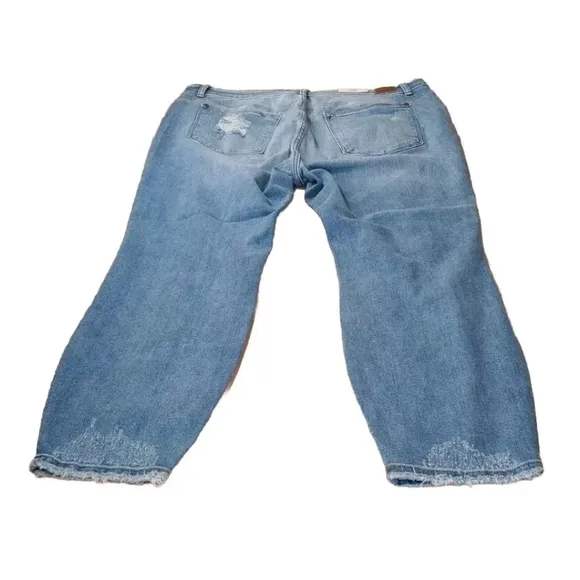 Judy Blue Boyfriend Jeans Woman Plus 20W High Rise Destroyed Stretch Denim New