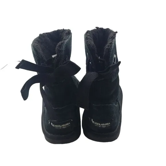 Koolaburra by UGG KIDS's Suede Mini Boots - Burra BLACK Size 1