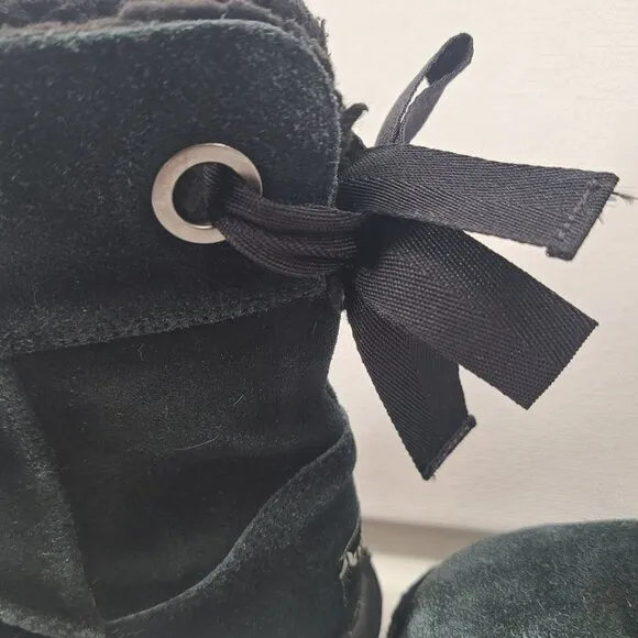 Koolaburra by UGG KIDS's Suede Mini Boots - Burra BLACK Size 1