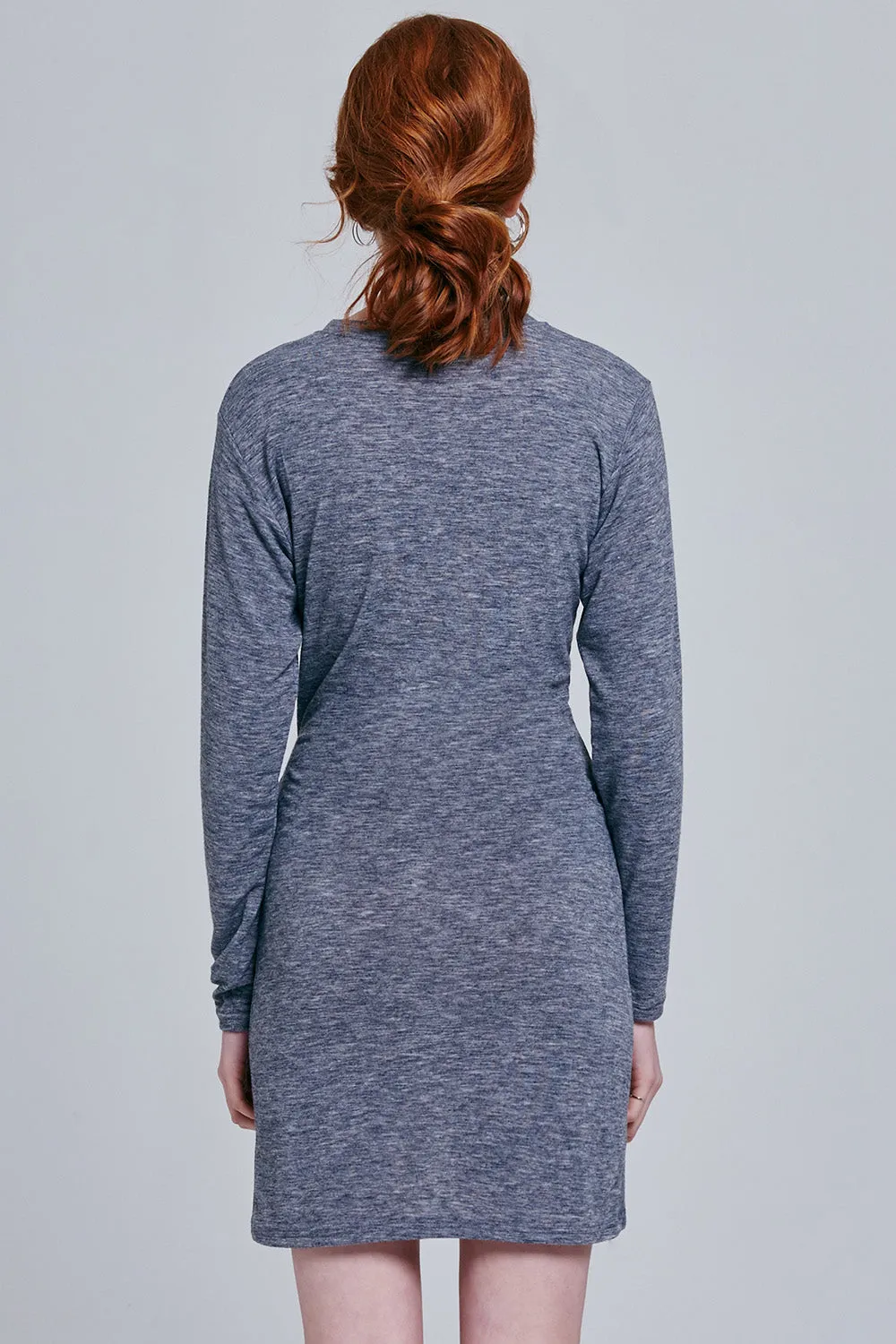 Lani Tie Front Gray Dress
