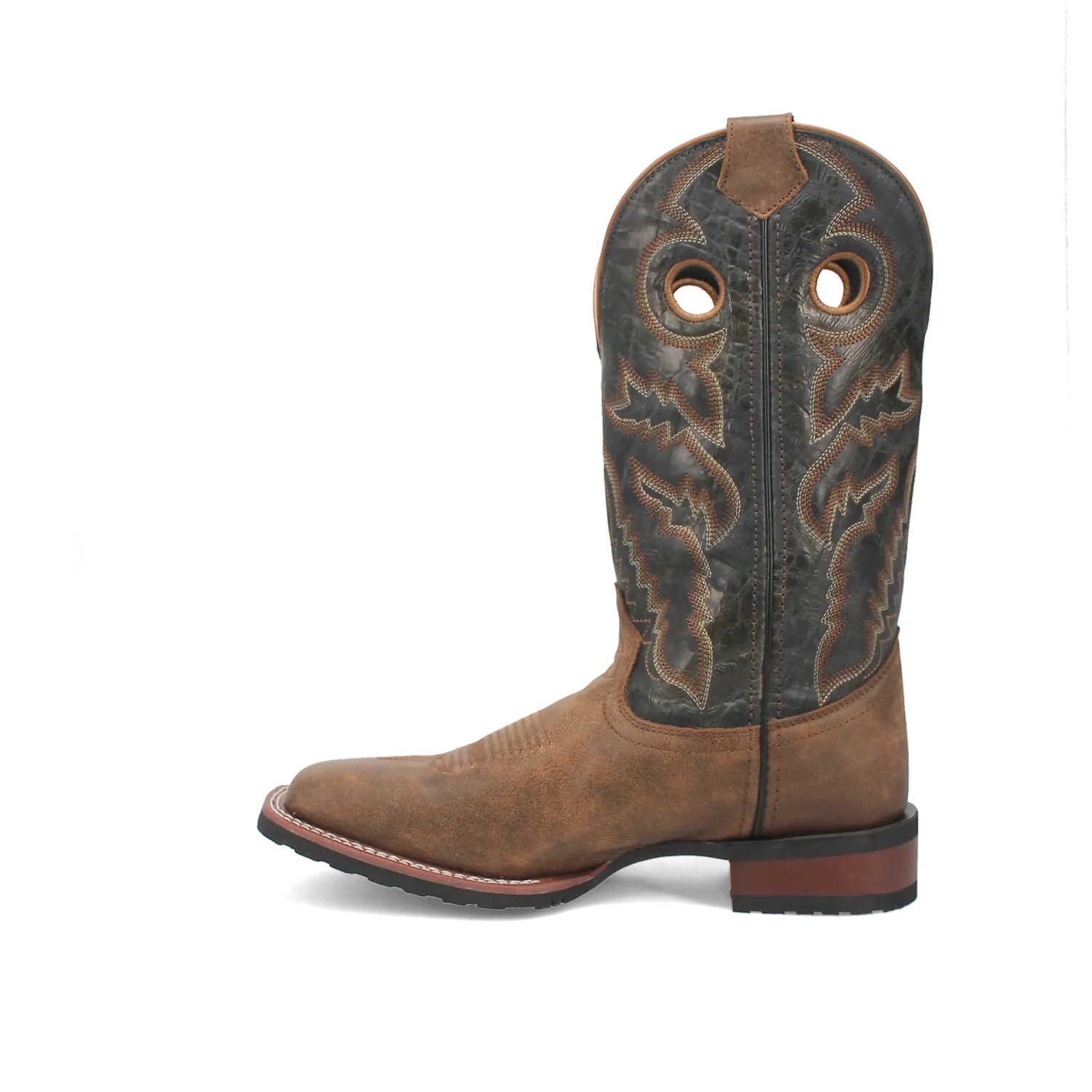 Laredo Tan/Black Kosar Broad Square Toe Boots for Men