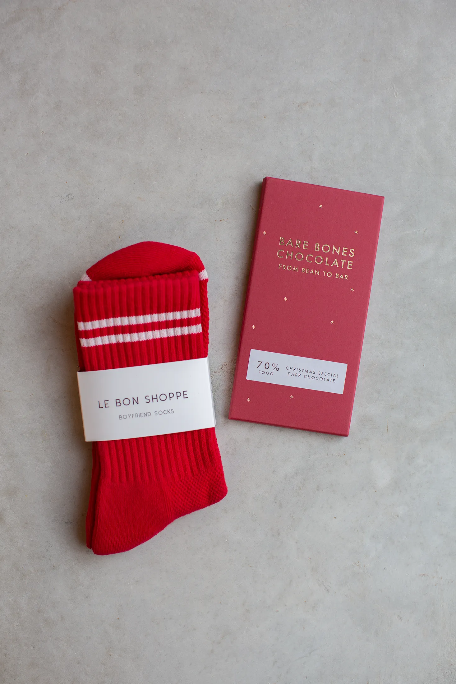 Le Bon Shoppe Socks and Chocolate Bar Bundle