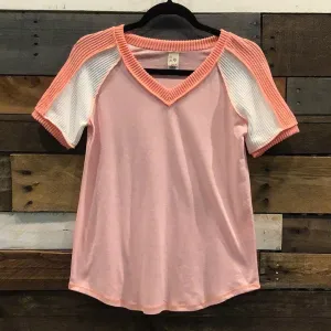 Let’s Get Sporty Raglan in Coral