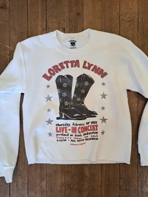 Loretta Lynne Daisy Boots Throwback 1977 Sweatshirt - WS