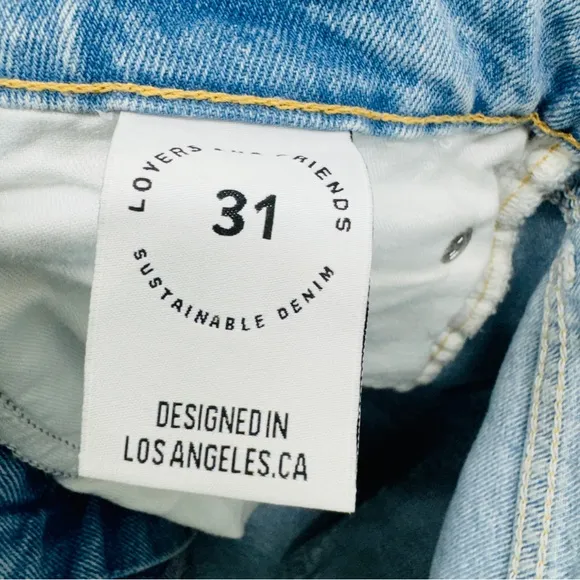 Lovers   Friends Reece Women High Waist Jeans Slim Straight Blue Sz 31 Casual