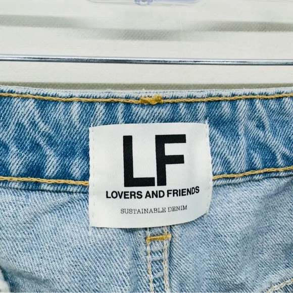 Lovers   Friends Reece Women High Waist Jeans Slim Straight Blue Sz 31 Casual