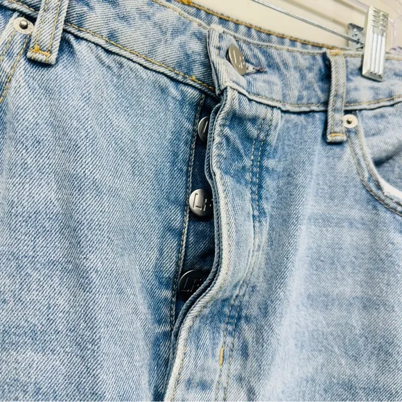 Lovers   Friends Reece Women High Waist Jeans Slim Straight Blue Sz 31 Casual