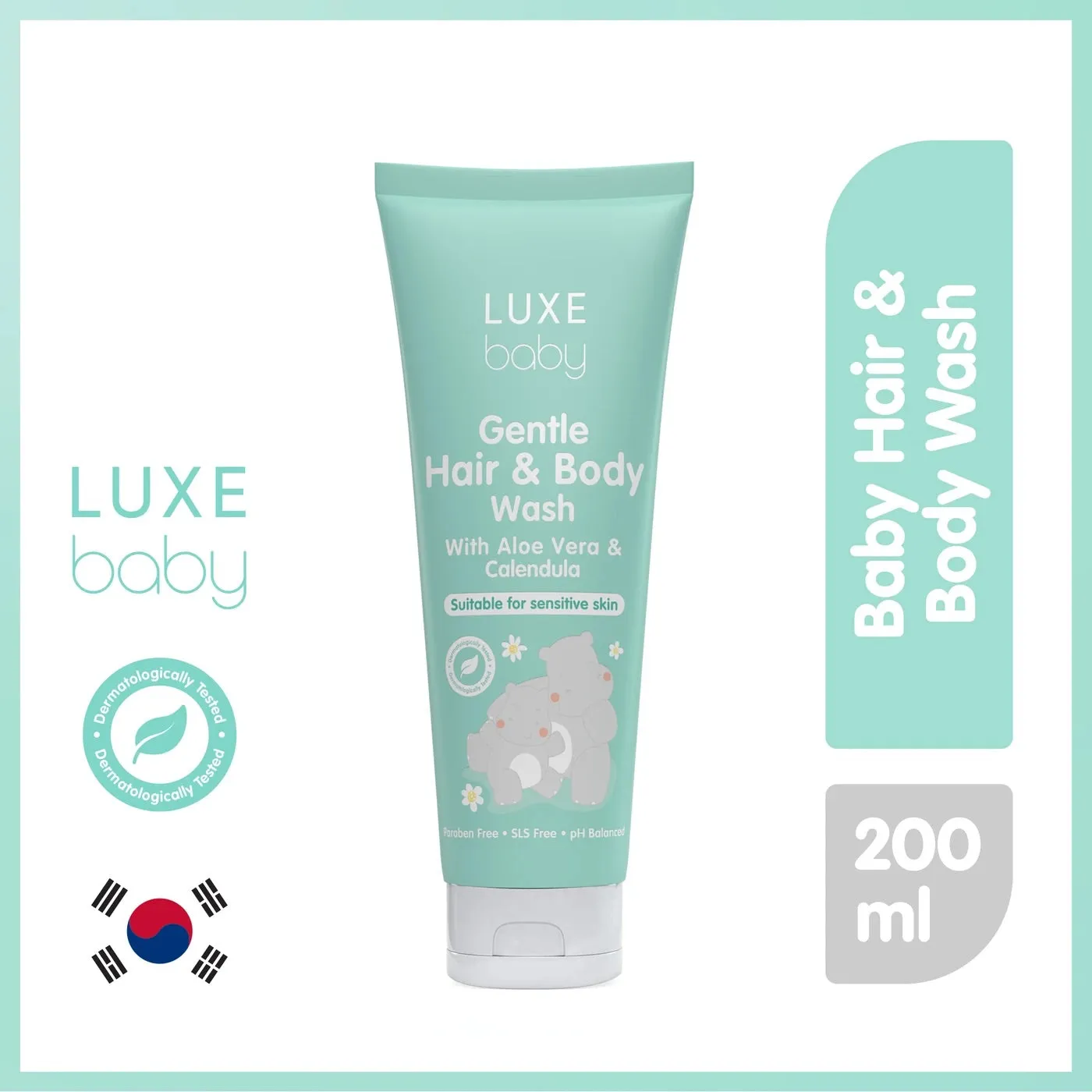Luxe Baby Gentle Hair & Body Wash with Aloe Vera & Calendula 200ml