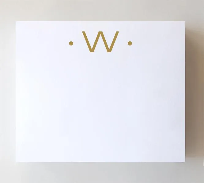 Luxe Gold Initial Notepad