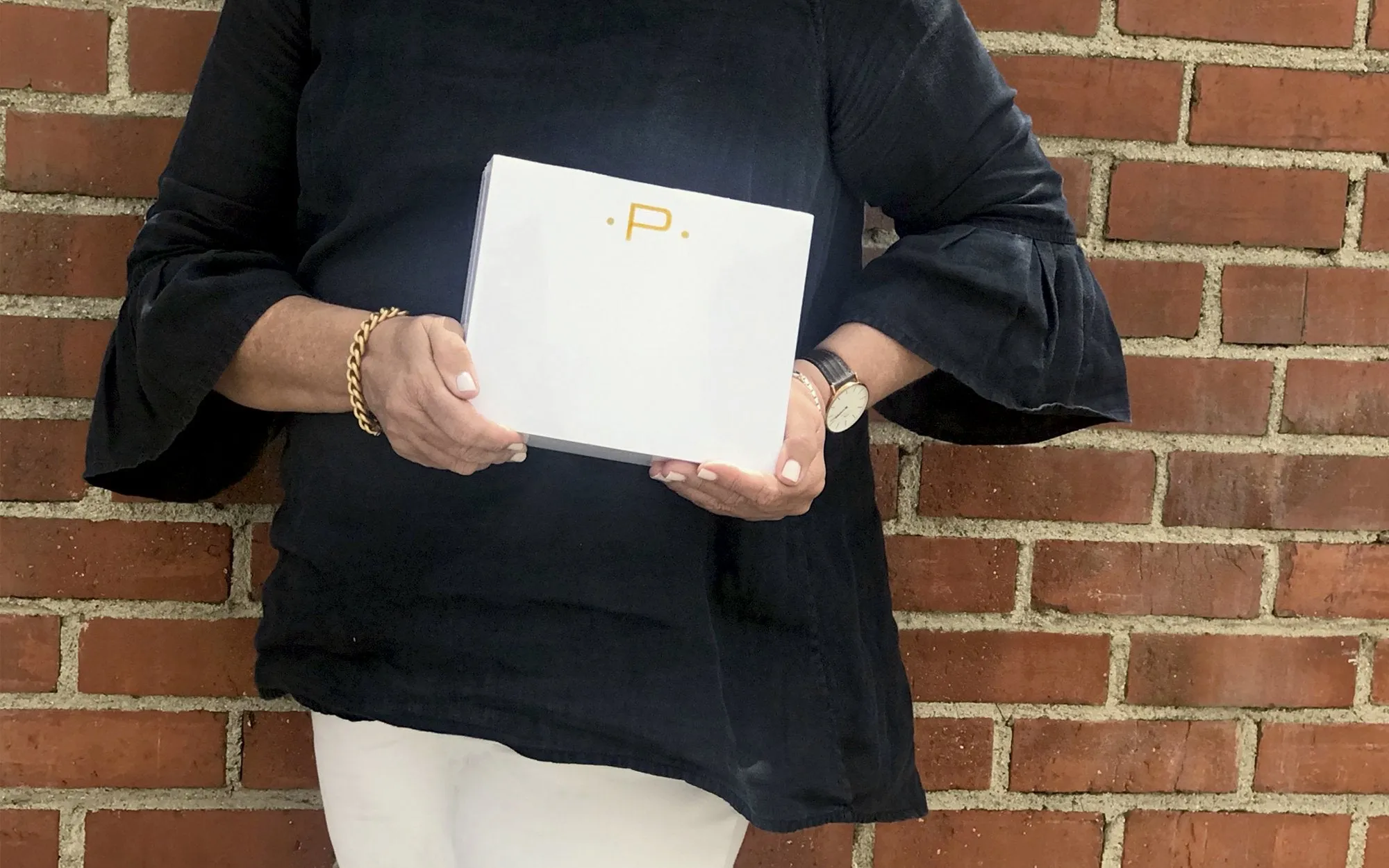 Luxe Gold Initial Notepad
