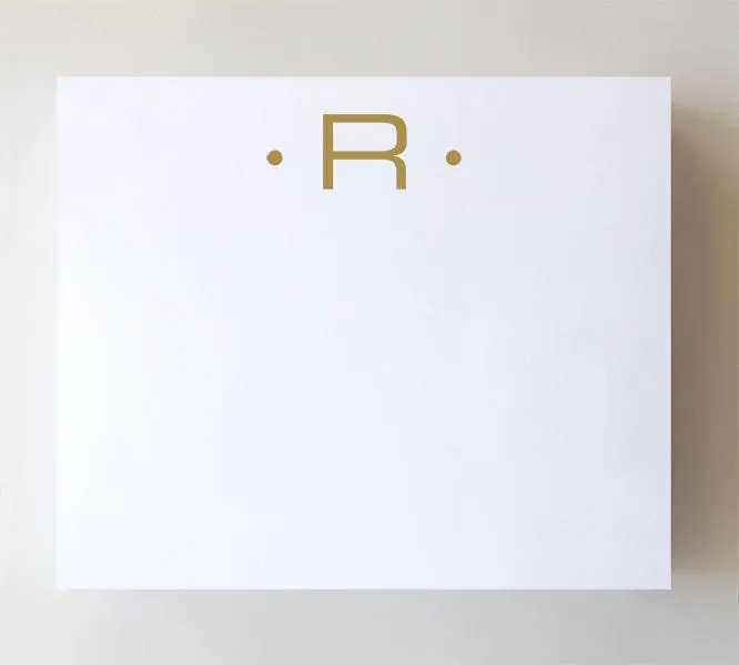Luxe Gold Initial Notepad
