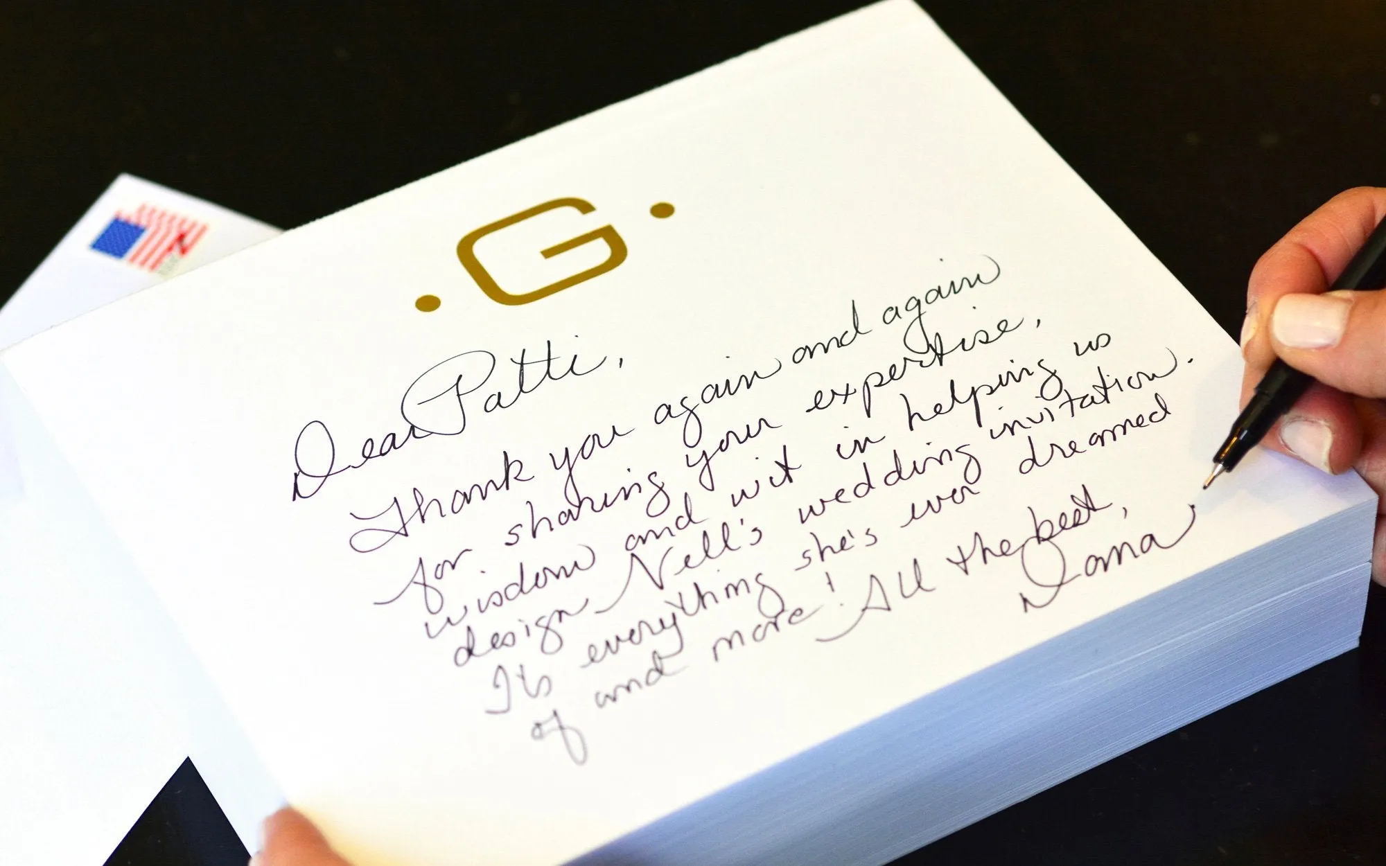 Luxe Gold Initial Notepad