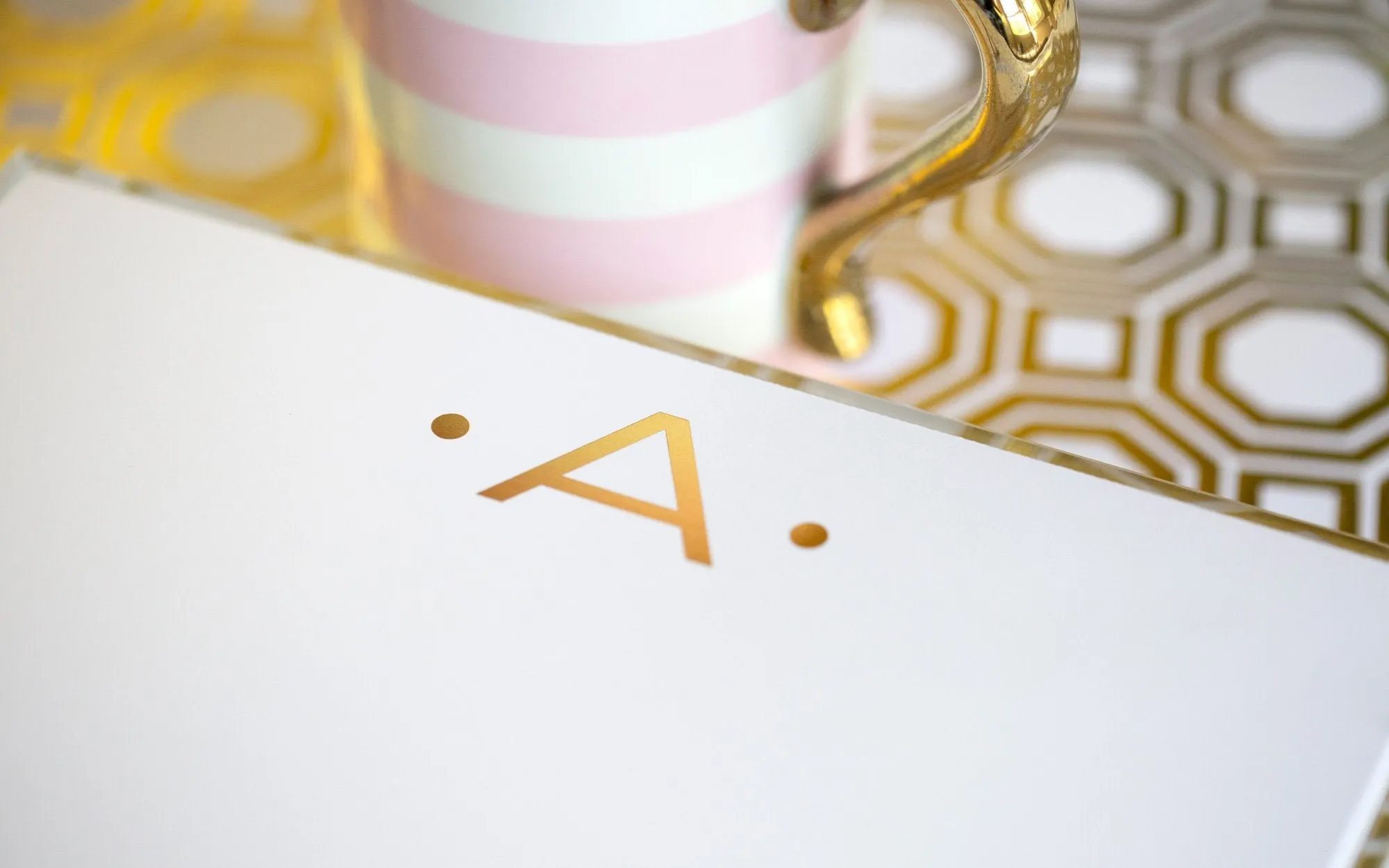 Luxe Gold Initial Notepad