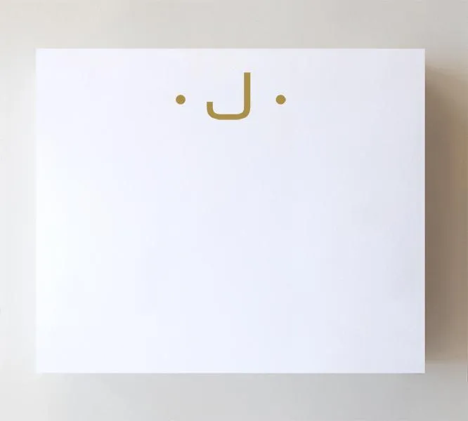 Luxe Gold Initial Notepad