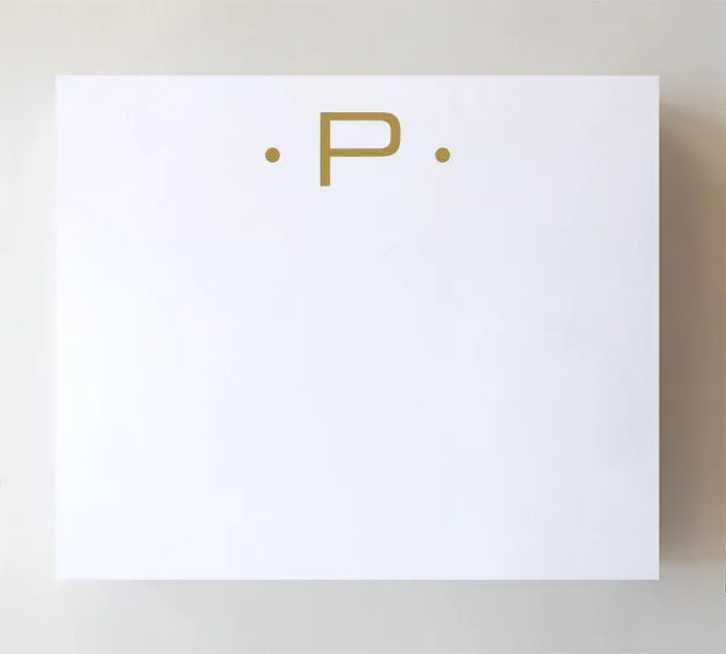 Luxe Gold Initial Notepad
