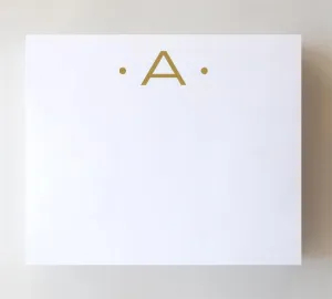 Luxe Gold Initial Notepad