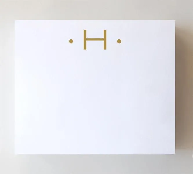 Luxe Gold Initial Notepad