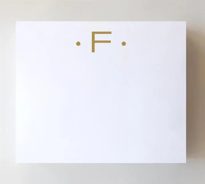 Luxe Gold Initial Notepad