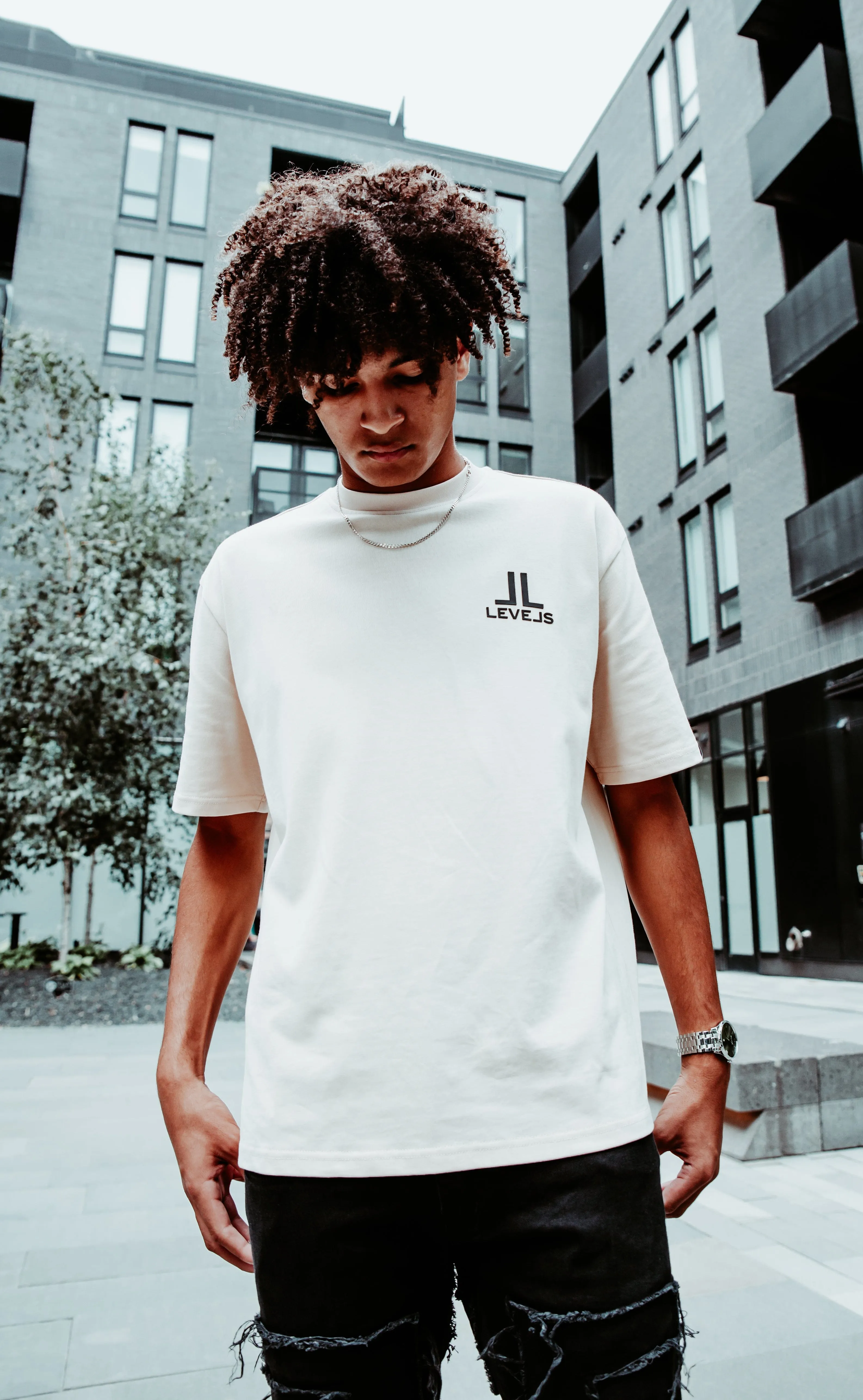 LUXE LEVELS OVERSIZED TEE | NUDE