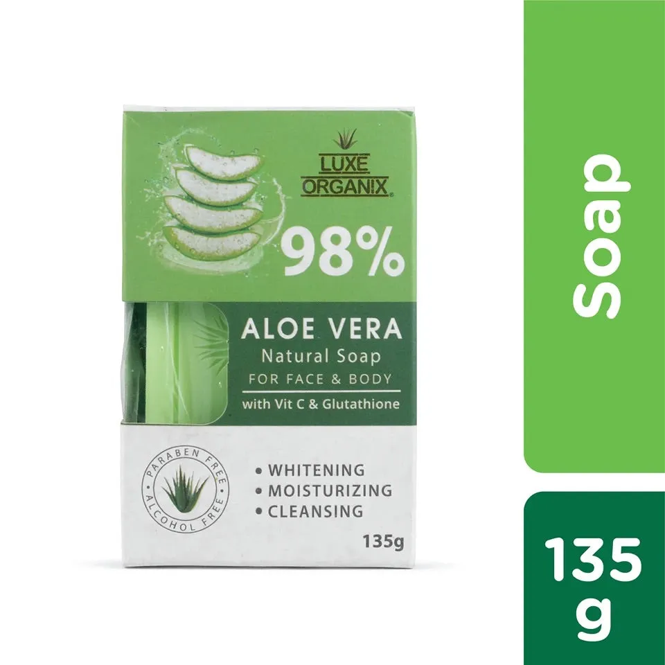 Luxe Organix 98% Aloe Vera Natural Soap with Vitamin C and Glutathione