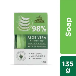 Luxe Organix 98% Aloe Vera Natural Soap with Vitamin C and Glutathione