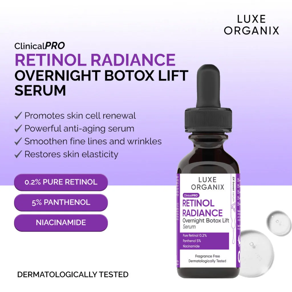 LUXE ORGANIX Clinical Pro Retinol Radiance Serum 30ml