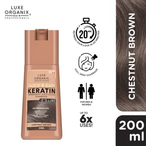 Luxe Organix Hair Color Shampoo in Chestnut Brown