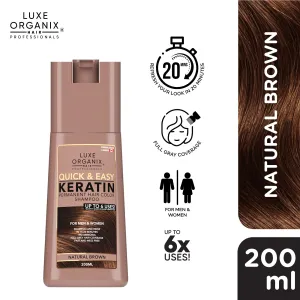 Luxe Organix Hair Color Shampoo in Natural Brown