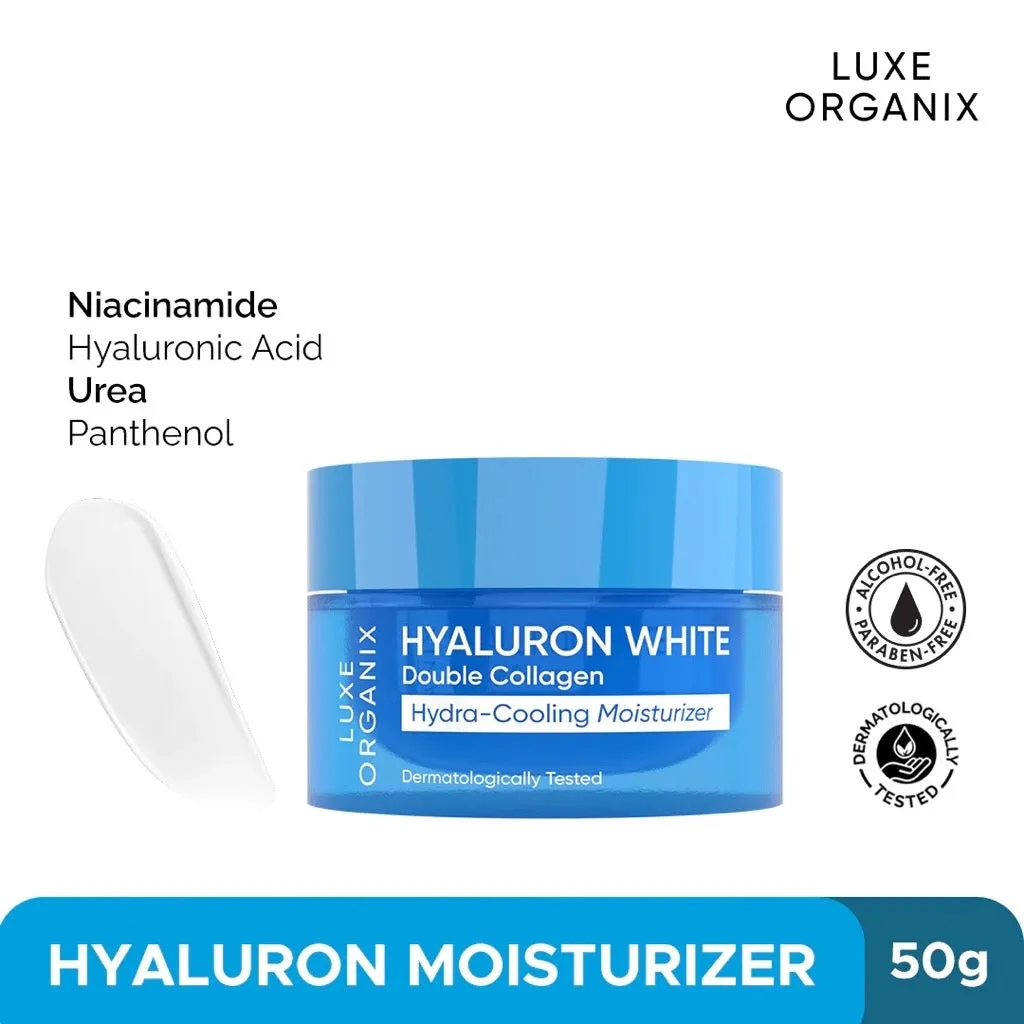 Luxe Organix Hyaluron White Double Collagen Hydra-Cooling Moisturizer 50g