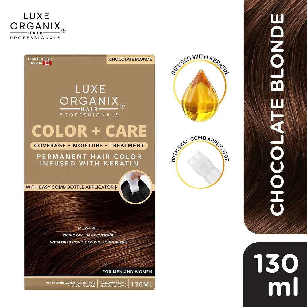 LUXE ORGANIX Keratin Hair Color   Care 140ml (Chocolate Blonde) Exp 06/2024