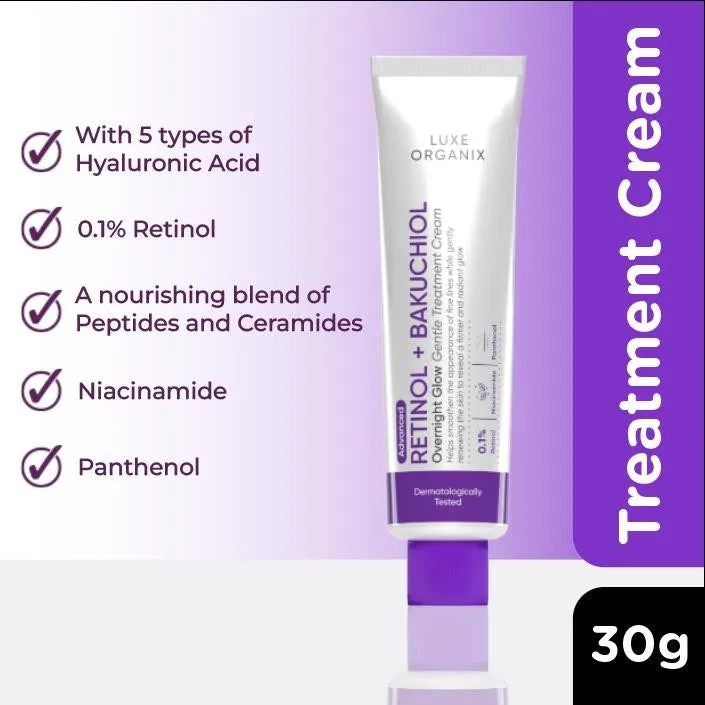 Luxe Organix Retinol   Bakuchiol Gentle Glow Treatment Cream