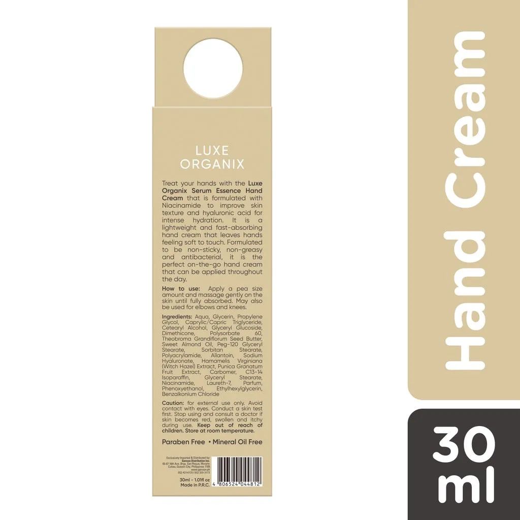 LUXE ORGANIX Serum Essence Hand Cream 30ml