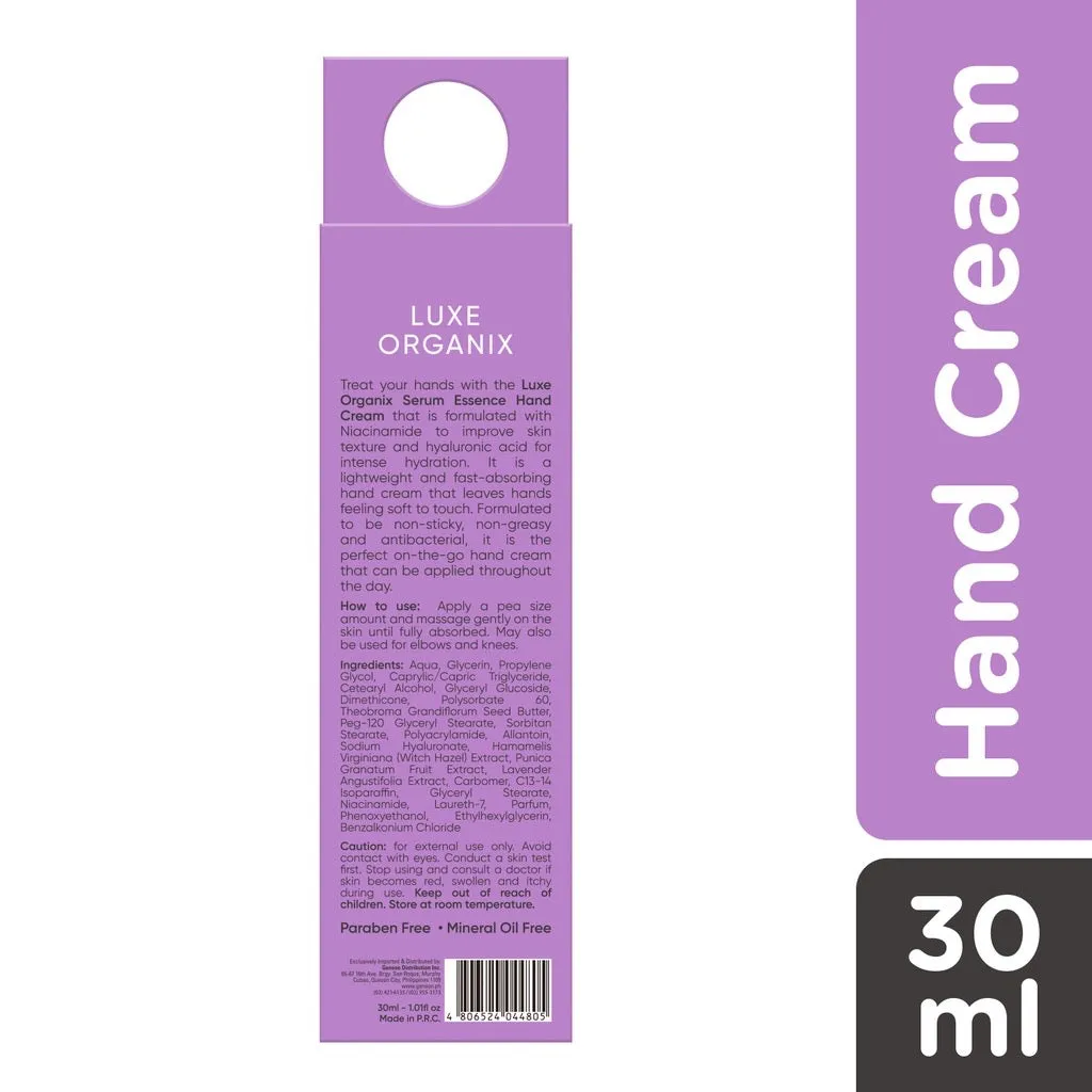 LUXE ORGANIX Serum Essence Hand Cream 30ml