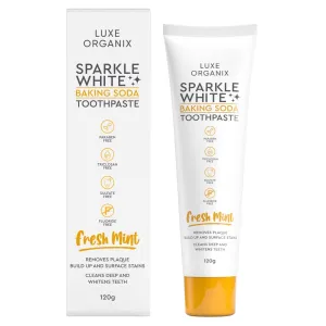 LUXE ORGANIX Sparkle White Baking Soda Toothpaste 120g
