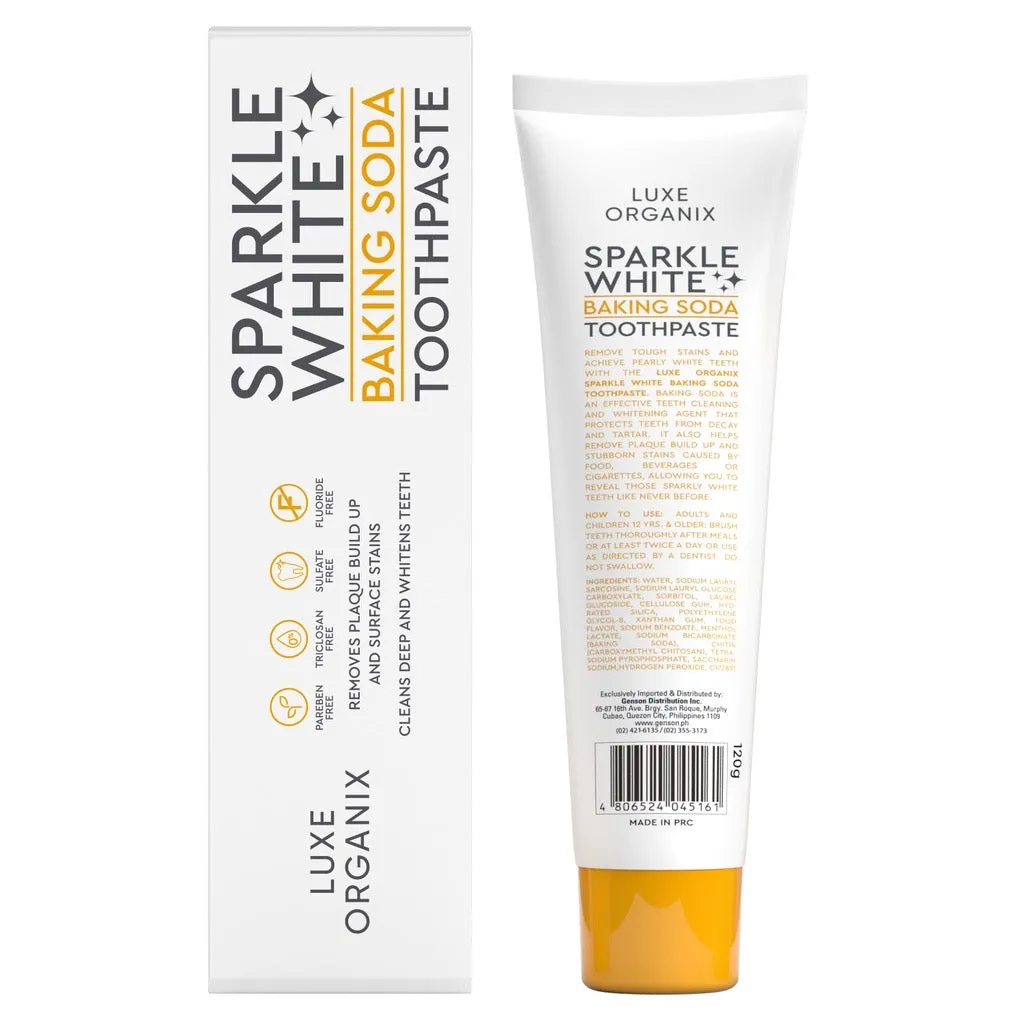 LUXE ORGANIX Sparkle White Baking Soda Toothpaste 120g