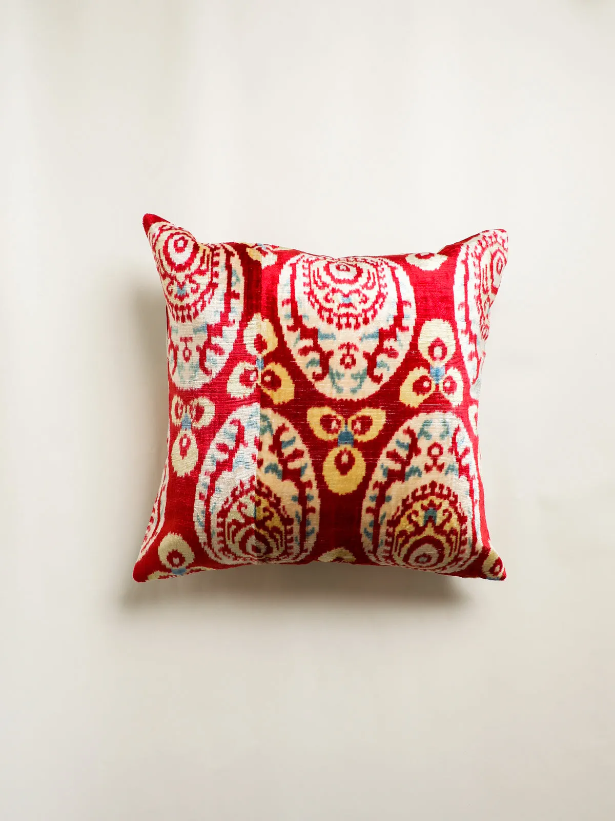 Luxe Royal Red Square Pillow Cover