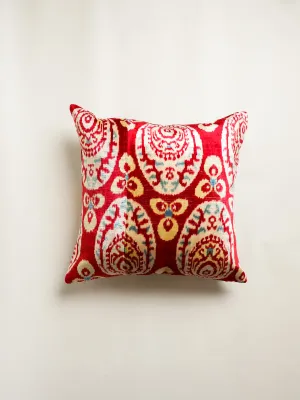 Luxe Royal Red Square Pillow Cover