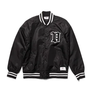Men's - House of V - Black Varsity Chenille Patch Nylon Varsity Jacket