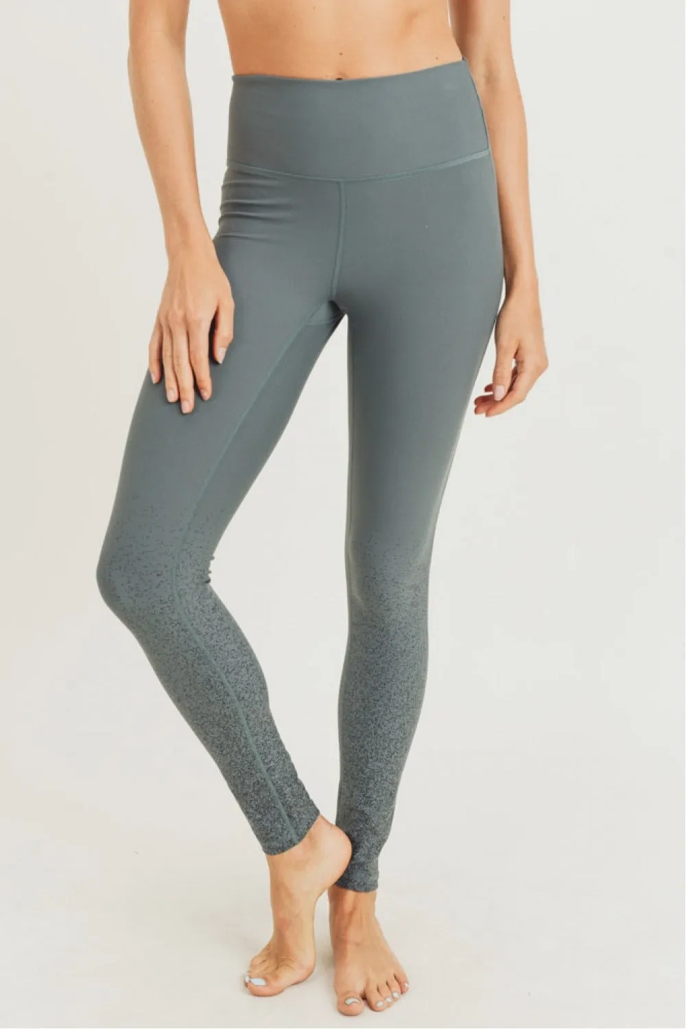 Metallic Raindrop Foil Highwaist Leggings in Deja Vu