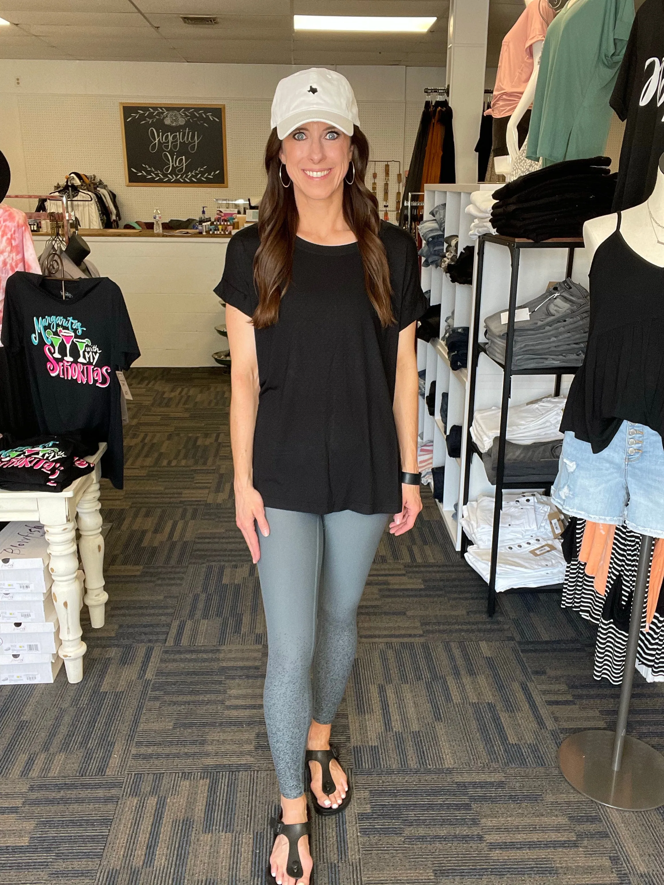 Metallic Raindrop Foil Highwaist Leggings in Deja Vu